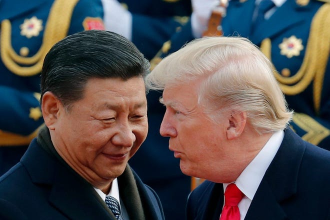 Chinese President Xi Jinping and President Donald Trump in Beijing, on May 9, 2019.