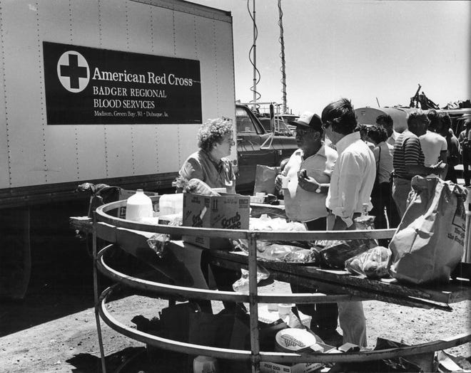 The American Red Cross was on the scene helping the people of Barneveld.