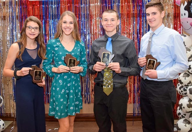 Colton Brandel, right, and his sister, Ashley Brandel, were among the Young Distinguished Junior Members that went on to compete on the national level with follow Wisconsin delegates, Ava Endres and Jacob Harbaugh.
