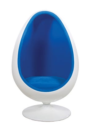 This Egg chair was designed in 1968 and is still very popular. It is 54 inches high and has a diameter of 33 inches.