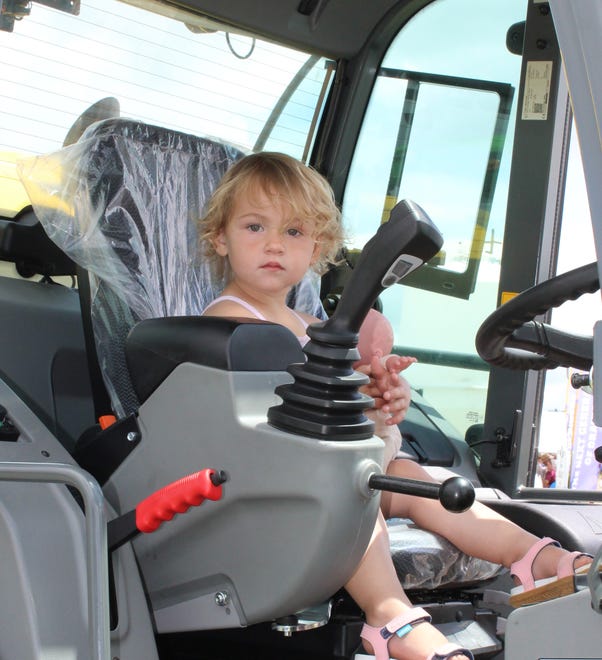 Little farmers of all ages enjoy trying out the new equipment during Farm Technology Days in Clark County, July 12-14, 2022.